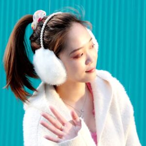 Novia's Choice Winter Faux Fur Earmuffs Warm Outdoor Ear Warmers for Women Girls(White) - Image 5