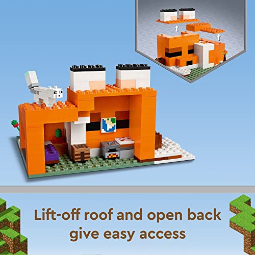 LEGO Minecraft The Fox Lodge House 21178 Animal Toys with Drowned Zombie Figure, Birthday Gift for Kids, Boys and Girls Age 8 Plus Years Old - Image 5