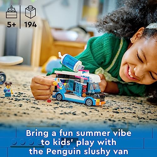 LEGO City Penguin Slushy Van 60384 Building Toy - Featuring a Truck and Costumed Minifigure, Summer Series Set, Great Gift Idea for Boys, Girls, and Kids Ages 5+ - Image 6