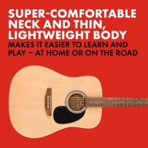 Fender FA-25 Dreadnought Acoustic Guitar, Beginner Guitar, with 2-Year Warranty, Includes Free Lessons, Natural - Image 3
